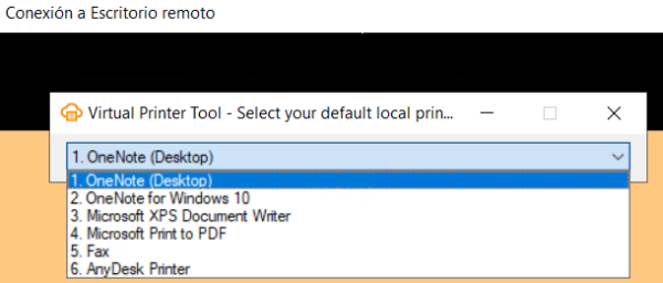 Virtual printer de TSPLUS
